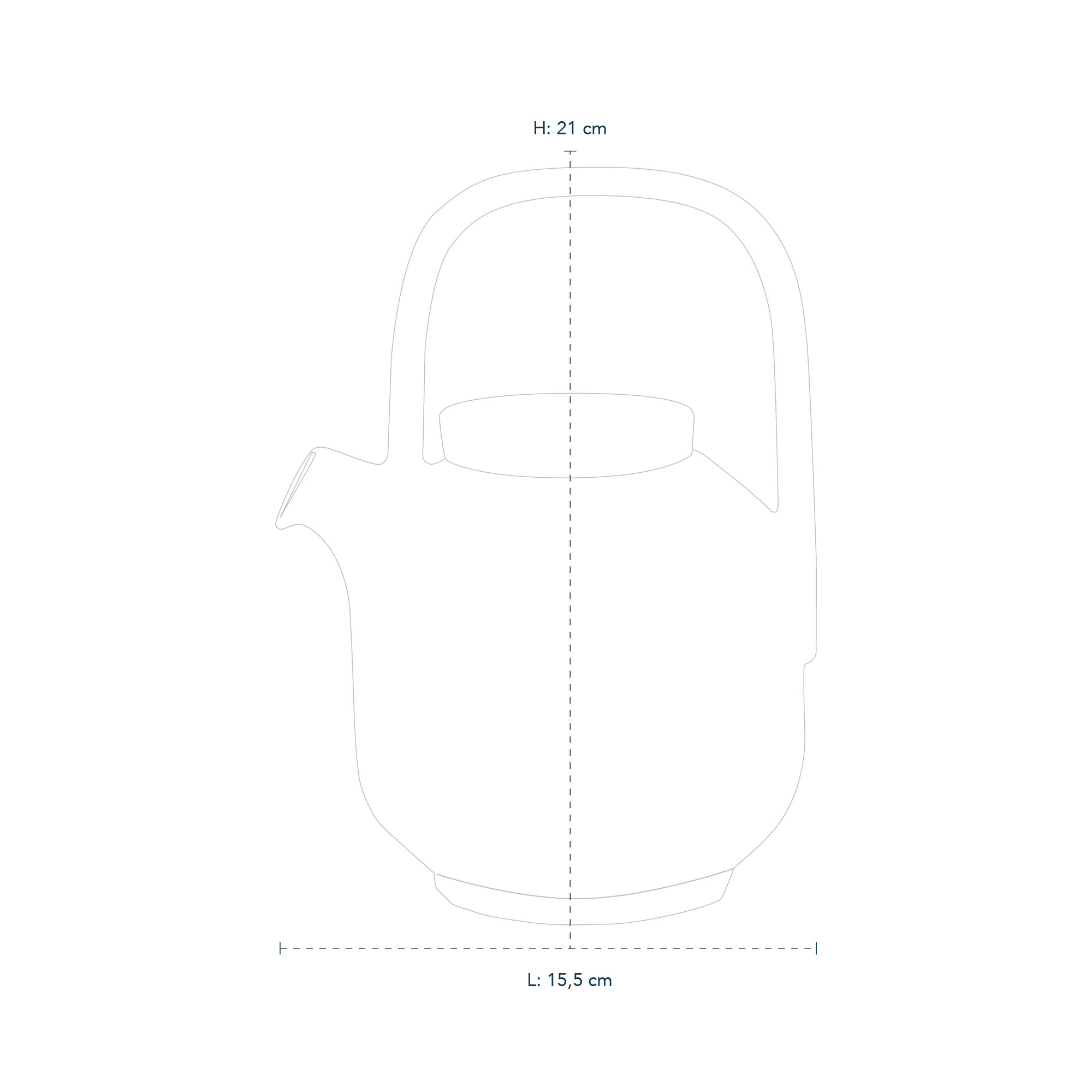 Line drawing of blomst TEAPOT TREE PEONY 100CL